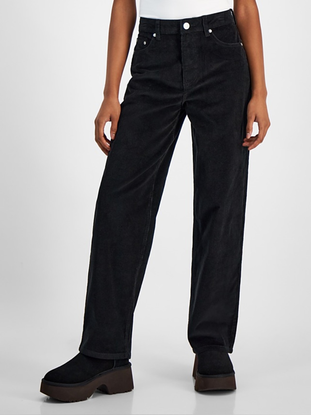 Women’s Black High Rise Corduroy Pants